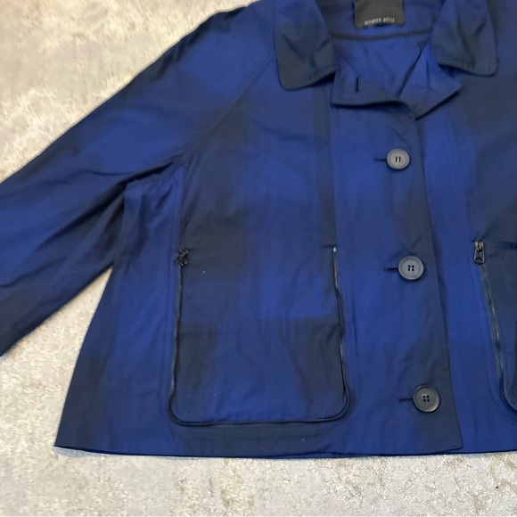 Annette Görtz ‘Main Jacket’ Blue & Black 3/4 Sleeve Button Up Jacket Size Large - Picture 7 of 16